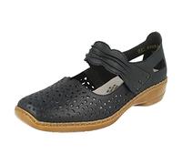 Rieker Ladies Everyday Shoes 41399-14 - Blue Leather - UK Size 7.5 - EU Size 41 - US Size 9.5