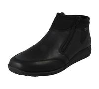 Rieker Ladies Extra Wide Double Zip Ankle Boots 47270-00 - Black Leather - UK Size 4 - EU Size 37 - US Size 6