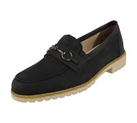 Rieker Ladies Flat Loafer Style Shoes 51860-14 - Blue Nubuck Leather - UK Size 6 - EU Size 39 - US Size 8