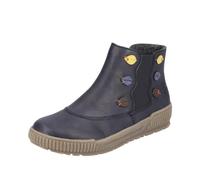 Rieker N0751-14 Ladies Blue Zipper Boots Colour: Blue, Size: EU 40 / U