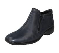 Rieker Ladies Heeled Ankle Boots L3882-01 - Blue Leather - UK Size 6.5 - EU Size 40 - US Size 8.5
