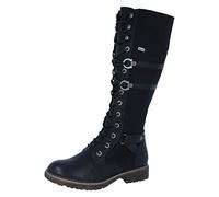 Rieker Ladies Knee High Boots 94732-00 - Black Synthetic - UK Size 4 - EU Size 37 - US Size 6