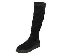 Rieker Ladies Knee High Platform Wedge Boots W1080-00 - Black Textile - UK Size 5 - EU Size 38 - US Size 7