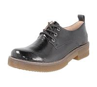 Rieker Ladies Lace Up Low Heel Casual Shoes 72000-03 - Black Synthetic Patent - UK Size 4 - EU Size 37 - US Size 6