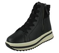 Rieker Ladies Dual Zip Casual Boots W3870-00 - Black Leather - UK Size 8 - EU Size 42 - US Size 10