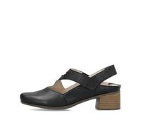 Rieker Ladies Mary Jane Open Back Shoes 41697-00 - Black Leather - UK Size 6 - EU Size 39 - US Size 8