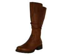 Rieker Ladies Mid Calf Boots Z9563-22 - Brown Leather - UK Size 4 - EU Size 37 - US Size 6