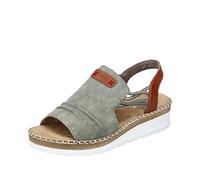 Rieker Ladies Opentoe Sandals V1261-52 - Green Synthetic - UK Size 6.5 - EU Size 40 - US Size 8.5