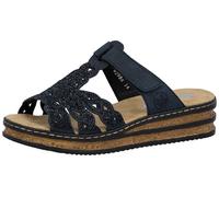 Rieker Ladies Pantolette Slipper Sandals Shoes Blue 62986