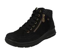 Rieker Ladies Quilted Cuff Detailed Tex Ankle Boots L7701-00 - Black Leather - UK Size 6.5 - EU Size 40 - US Size 8.5