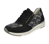 Rieker Ladies Remonte Stylish Heeled Trainers R6700 - Blue Combination - UK 5