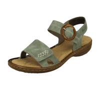 Rieker Ladies Rieker Buckle Detailed Sandals 608Z3 - Green - UK 5