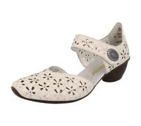 Rieker Ladies Rieker Casual Low Heeled Shoes 43786 - White - UK 8