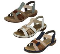 Rieker Ladies Rieker Casual Sandals 65918 - Beige - UK 8