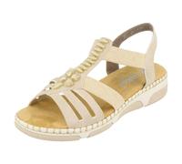 Rieker Ladies Rieker Casual Sandals 66201 - Beige - Extra Wide - UK 6.5