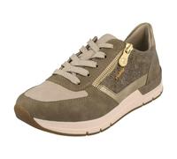 Rieker Ladies Rieker Casual Trainer With Side Zip 58902 - Red - UK 4