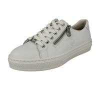 Rieker Women Lace-Up Shoes L59L1 - Comfort Low Shoe, White - EU 42 / UK 8