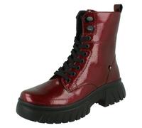 Rieker Ladies Rieker Combat Boots W1870 - Red - UK 7.5