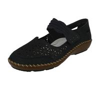Rieker Ladies Rieker Cut Out Detailed Mary Jane Shoes 44896 - Blue 14 - UK 7.5