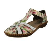 Rieker Ladies Rieker Cut Out Detailed T-Bar Summer Shoes M1650 - Multi - UK 3.5
