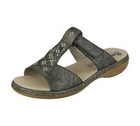 Rieker Ladies Rieker Diamante Cut Out Sandal 65950 - Silver/Platinum - UK 6.5