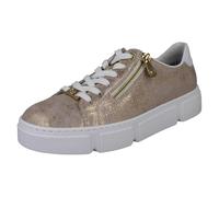 Rieker Ladies Rieker Embossed Metallic Trainers N5917 - Gold - UK 6