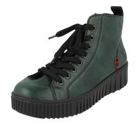 Ladies Rieker Fleece Lined Zip and Lace Fastening Wedge Ankle Boots "Y6121"