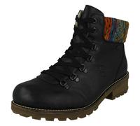 Rieker Lace Up/Zip Water Resistant Boot 8 Blue