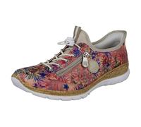 Rieker Ladies Rieker Ready2Go Rainbow Jungle Leaf Trainers N42V3 - Multi - UK 5
