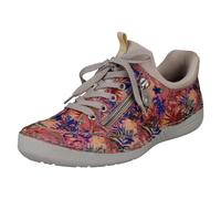Rieker Women's Lacing Shoes 52567-90 Pink Floral Plain Synthetic Size 39