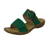 Rieker Ladies Rieker Slip On Adjustable Strap Summer Mules 60894 - Green - UK 4