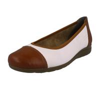 Rieker Ladies Rieker Slip On Ballet Pumps L9351 - White Combination - UK 7.5