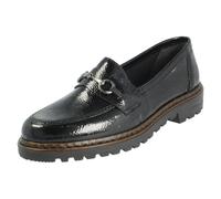 Rieker Ladies Slip On Loafers 54862-00 - Black Synthetic Patent - UK Size 4 - EU Size 37 - US Size 6