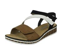 Rieker Ladies Rieker Strappy Summer Sandals V3670 - Beige Combi - UK 7.5