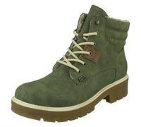 Rieker Ladies Rieker-Tex Faux Fur Lined Ankle Boots Y8120 - Green - UK 9