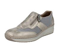 Rieker Ladies Rieker Wedge Sole Casual Shoes 48760 - Beige - UK 6.5