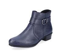 Rieker Ladies Ring Detailed Heeled Ankle Boots Y0775-14 - Blue Synthetic - UK Size 5 - EU Size 38 - US Size 7