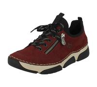 Rieker 45973-60 Women's Lace-Up Shoes Textile & Synthetic in Beige, red, 5 UK