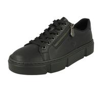 Rieker Ladies Sneakers By Rieker Lace Up Trainers N59L1 - Black - UK 3.5