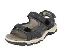 Rieker Ladies Sparkle Detailed Antistress Technology Sandals 68874-14 - Blue Nubuck - UK Size 6 - EU 39 - US Size 8