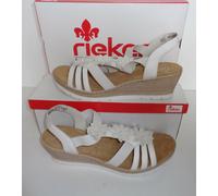 Rieker Ladies Espadrilles Wedges Sling Back White New Sandals UK Sizes 7.5 & 8