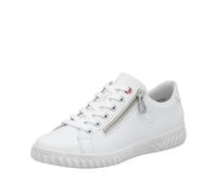 Rieker Ladies Zip Detailed Antistress Featured Trainer N0900-81 - White Leather - UK Size 6 - EU Size 39 - US Size 8