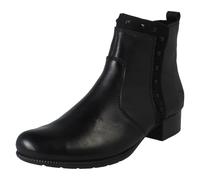 Rieker Ladies Zip Fastening Stud Detailed Ankle Boots 78657