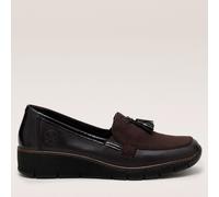 Rieker Leather Wedge Loafer BORDEAUX SIZE 3 1/2