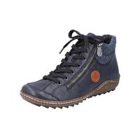 Rieker Liv L7514 navy blue lace up ankle boots | water resistant