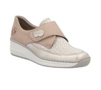 Rieker Lotus-Pop 487C0 Beige Combination of Materials Womens Fashion Trainers Standard Fit 8