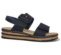 Rieker 62950-00 Ladies Black Hook & Loop Sandals Size: EU 36 / UK