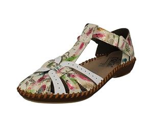 Rieker M1650 Synthetic Closed Toe t bar Sandals with Full Back (Multi Multi, UK Footwear Size System, Adult, Women, Numeric, Medium, 5)