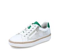Rieker M2945 Womens Loose Fit Low Top Trainers, White Kombi 80, 6 UK