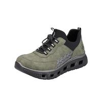 Rieker M6058 Women's Low-Top Trainers, Green Combi, 42 EU Weit